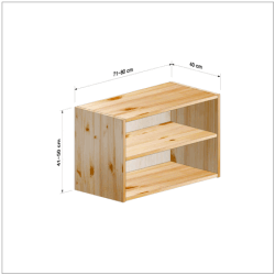 横幅71-80／高さ41-50／奥行40cmの棚ユニット