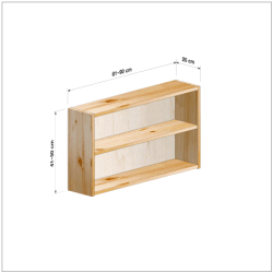 横幅81-90／高さ41-50／奥行20cmの棚ユニット
