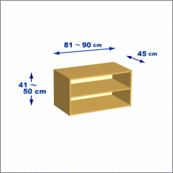 横幅81-90／高さ41-50／奥行45cmの棚ユニット