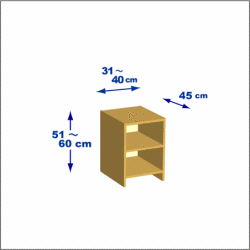 横幅31-40／高さ51-60／奥行45cmの棚ユニット