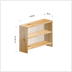 横幅71-80／高さ51-60／奥行25cmの棚ユニット