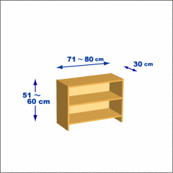 横幅71-80／高さ51-60／奥行30cmの棚ユニット
