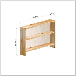 横幅81-90／高さ51-60／奥行15cmの棚ユニット