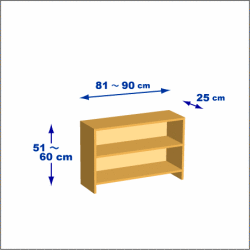 横幅81-90／高さ51-60／奥行25cmの棚ユニット