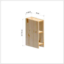 横幅11-20／高さ61-70／奥行45cmの棚ユニット