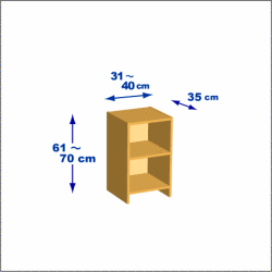 横幅31-40／高さ61-70／奥行35cmの棚ユニット
