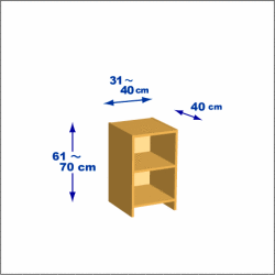 横幅31-40／高さ61-70／奥行40cmの棚ユニット