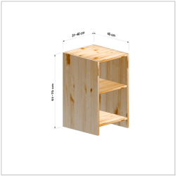 横幅31-40／高さ61-70／奥行45cmの棚ユニット