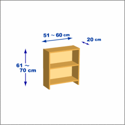 横幅51-60／高さ61-70／奥行20cmの棚ユニット