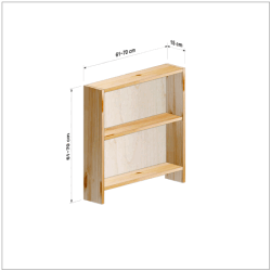 横幅61-70／高さ61-70／奥行15cmの棚ユニット