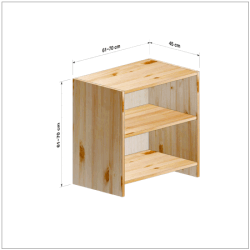 横幅61-70／高さ61-70／奥行45cmの棚ユニット