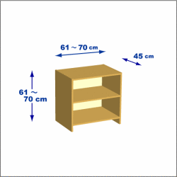 横幅61-70／高さ61-70／奥行45cmの棚ユニット
