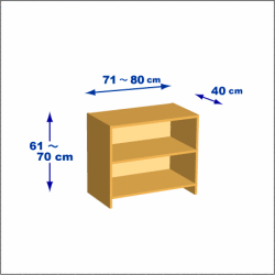 横幅71-80／高さ61-70／奥行40cmの棚ユニット