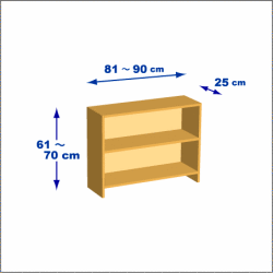 横幅81-90／高さ61-70／奥行25cmの棚ユニット