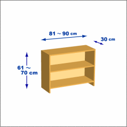 横幅81-90／高さ61-70／奥行30cmの棚ユニット