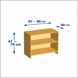 横幅81-90／高さ61-70／奥行40cmの棚ユニット