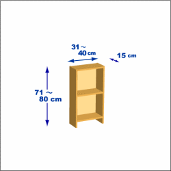 横幅31-40／高さ71-80／奥行15cmの棚ユニット