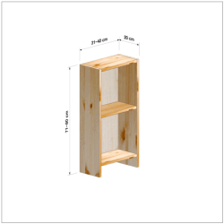 横幅31-40／高さ71-80／奥行20cmの棚ユニット