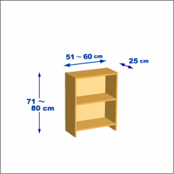 横幅51-60／高さ71-80／奥行25cmの棚ユニット