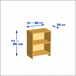 横幅51-60／高さ71-80／奥行35cmの棚ユニット