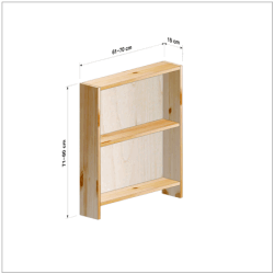 横幅61-70／高さ71-80／奥行15cmの棚ユニット