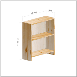 横幅61-70／高さ71-80／奥行25cmの棚ユニット