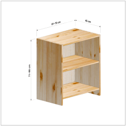 横幅61-70／高さ71-80／奥行45cmの棚ユニット