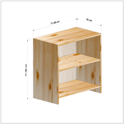 横幅71-80／高さ71-80／奥行45cmの棚ユニット