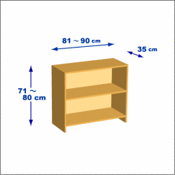 横幅81-90／高さ71-80／奥行35cmの棚ユニット