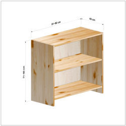 横幅81-90／高さ71-80／奥行40cmの棚ユニット