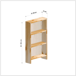 横幅41-50／高さ81-90／奥行15cmの棚ユニット