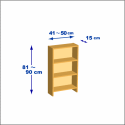 横幅41-50／高さ81-90／奥行15cmの棚ユニット