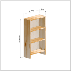 横幅41-50／高さ81-90／奥行20cmの棚ユニット
