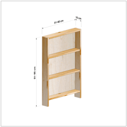 横幅51-60／高さ81-90／奥行10cmの棚ユニット