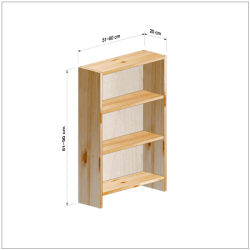 横幅51-60／高さ81-90／奥行20cmの棚ユニット
