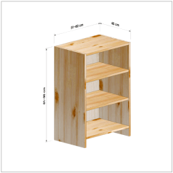 横幅51-60／高さ81-90／奥行40cmの棚ユニット