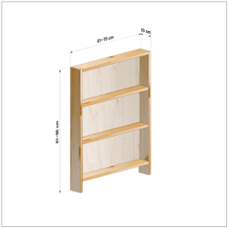 横幅61-70／高さ81-90／奥行10cmの棚ユニット