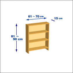 横幅61-70／高さ81-90／奥行15cmの棚ユニット