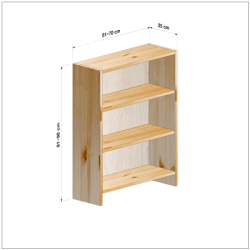 横幅61-70／高さ81-90／奥行25cmの棚ユニット
