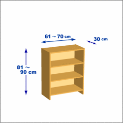 横幅61-70／高さ81-90／奥行30cmの棚ユニット