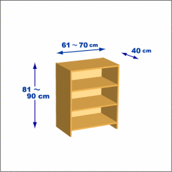 横幅61-70／高さ81-90／奥行40cmの棚ユニット