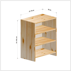 横幅61-70／高さ81-90／奥行45cmの棚ユニット