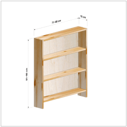 横幅71-80／高さ81-90／奥行15cmの棚ユニット