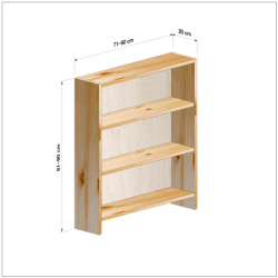 横幅71-80／高さ81-90／奥行20cmの棚ユニット