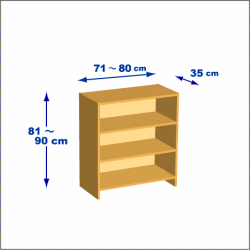 横幅71-80／高さ81-90／奥行35cmの棚ユニット