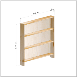 横幅81-90／高さ81-90／奥行10cmの棚ユニット