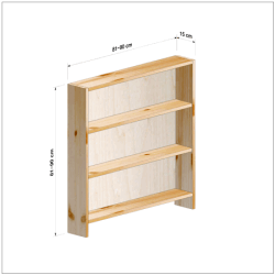 横幅81-90／高さ81-90／奥行15cmの棚ユニット