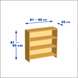 横幅81-90／高さ81-90／奥行25cmの棚ユニット