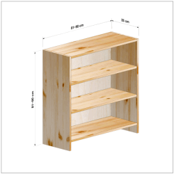 横幅81-90／高さ81-90／奥行35cmの棚ユニット