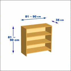 横幅81-90／高さ81-90／奥行35cmの棚ユニット